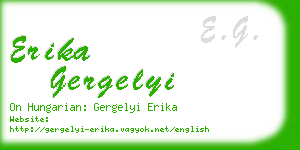 erika gergelyi business card